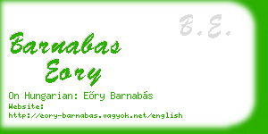 barnabas eory business card